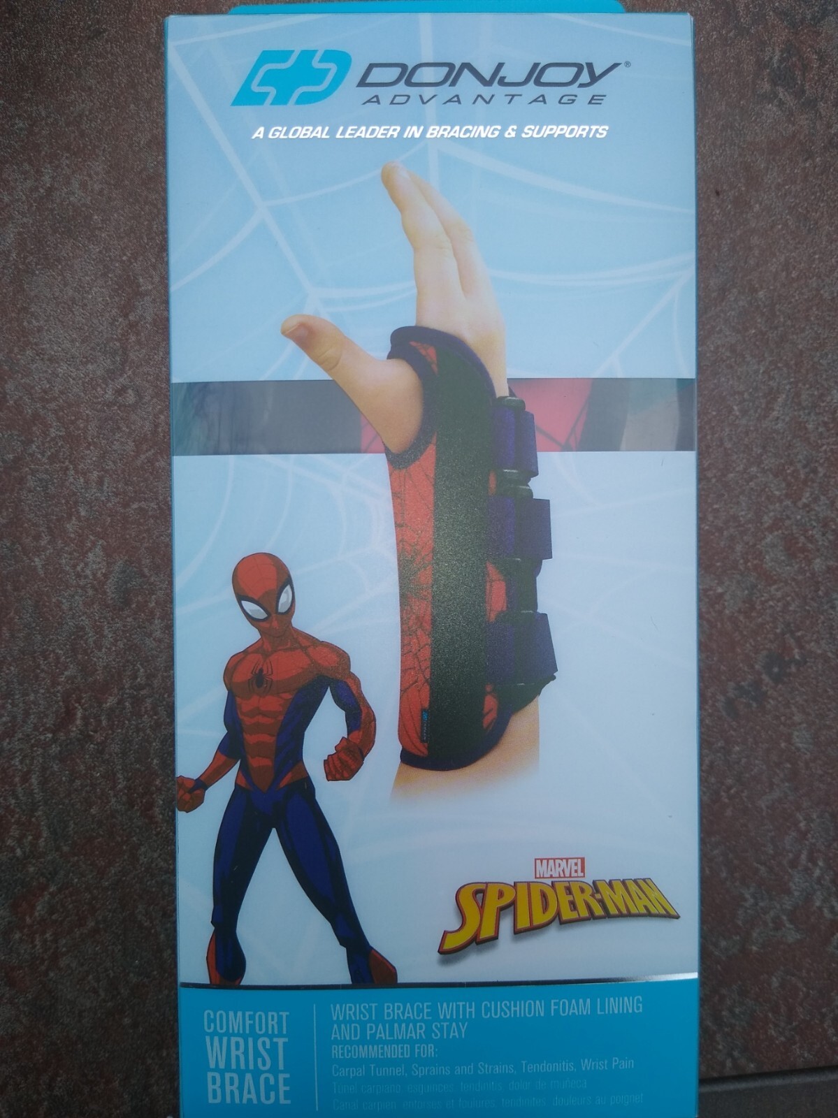 Marvel SPIDERMAN Comfort Wrist Brace Moderate YOUTH LEFT MSRP $19.99 New in box