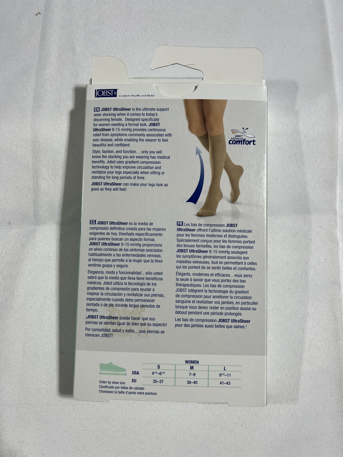 JOBST Women’s Ultrasheer Knee High 8-15mmHg Closed Toe 3/pack