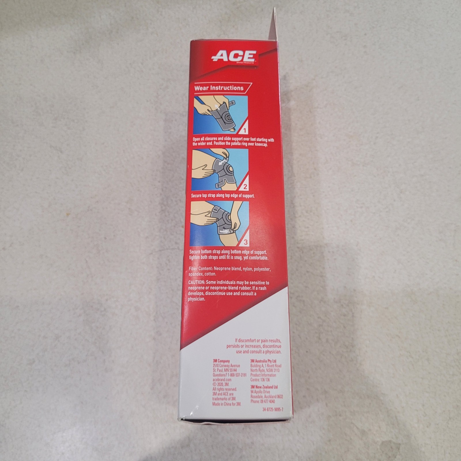 Ace Fitted Compression Knee Support Size Medium One total Moderate support