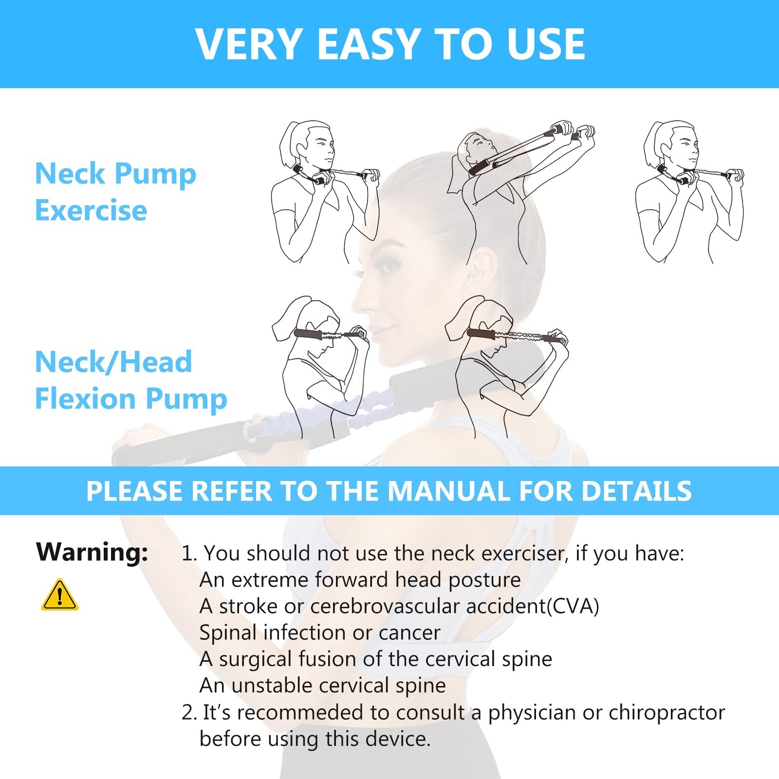 Neck Stretcher Exerciser, Cervical Traction Device for Neck Pain Relief and C…