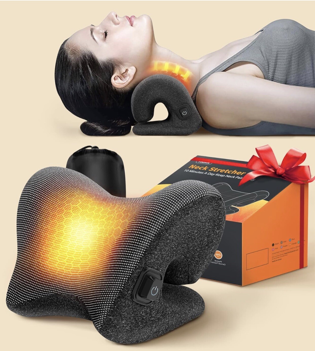 Tinhin 3S Heated Neck Stretcher for 9X Pain Relief 3X Larger Graphene Heating…