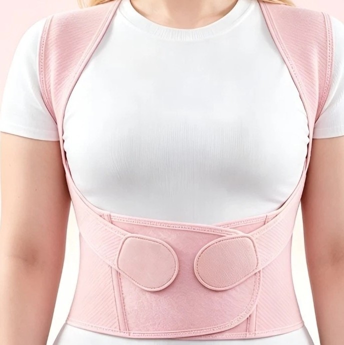 Core Care Posture Corrector Back Brace Wmns M Beige Adjustable Shoulder Support