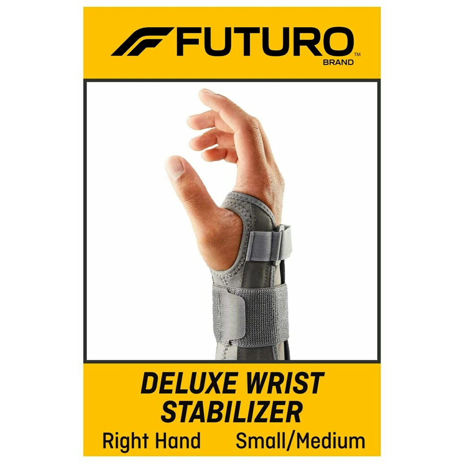 Deluxe Right Hand Wrist Stabilizer, Adjustable Support for S/M Size, Pain Relief