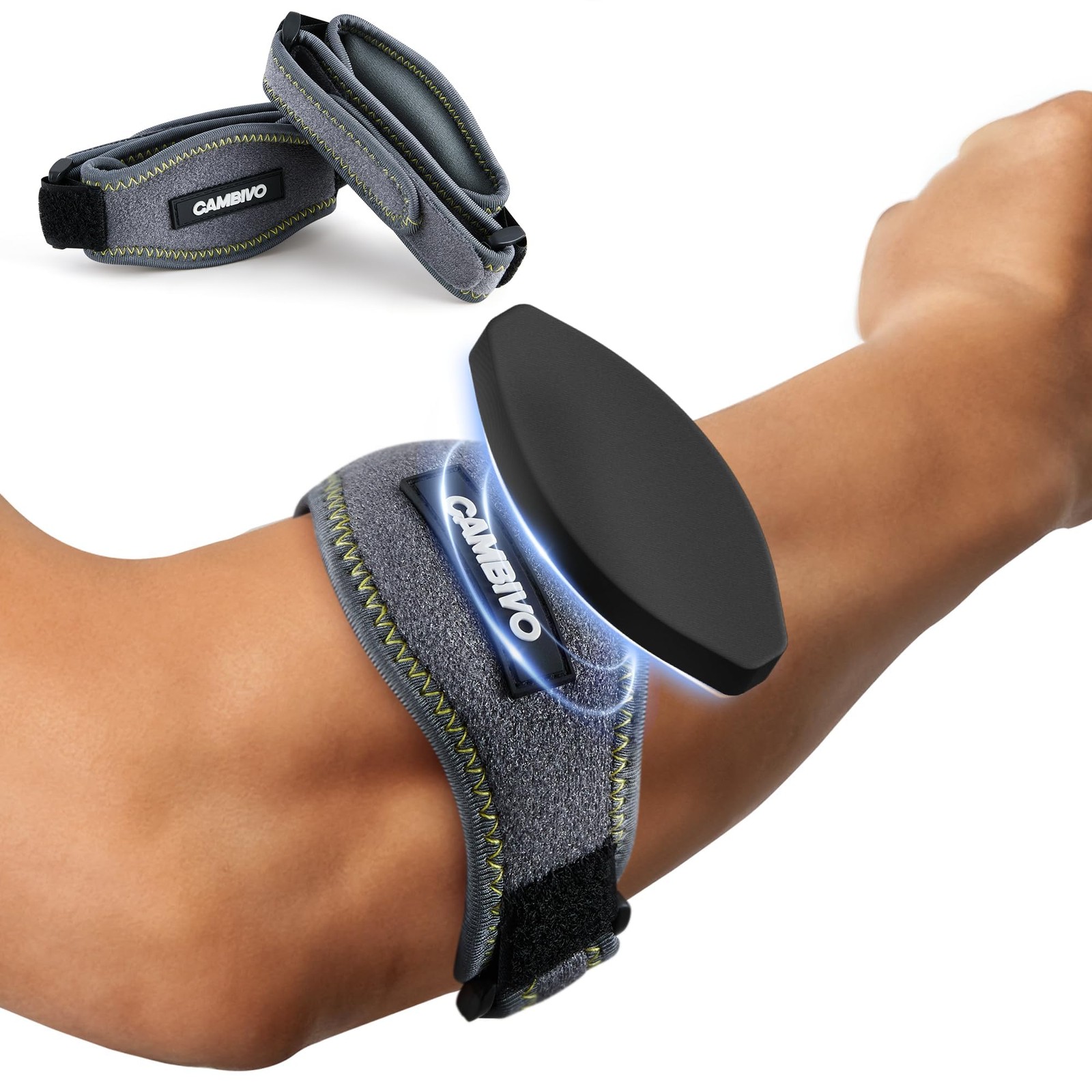 CAMBIVO 2 Pack Tennis Elbow Brace for Men & Women Elbow Pain Relief for Tendo…