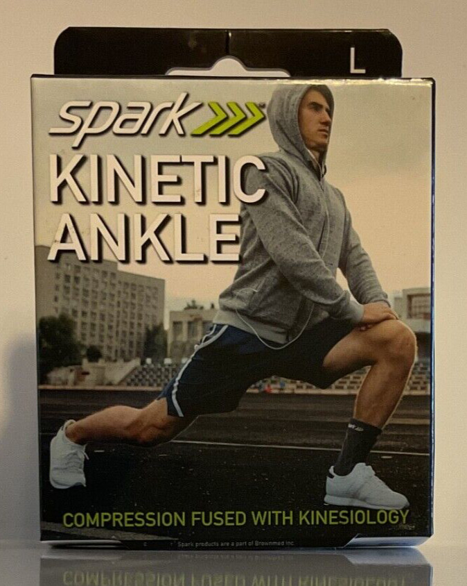 Spark Kinetic Ankle Sleeve – Compression Support with Embedded Kinesiology Large