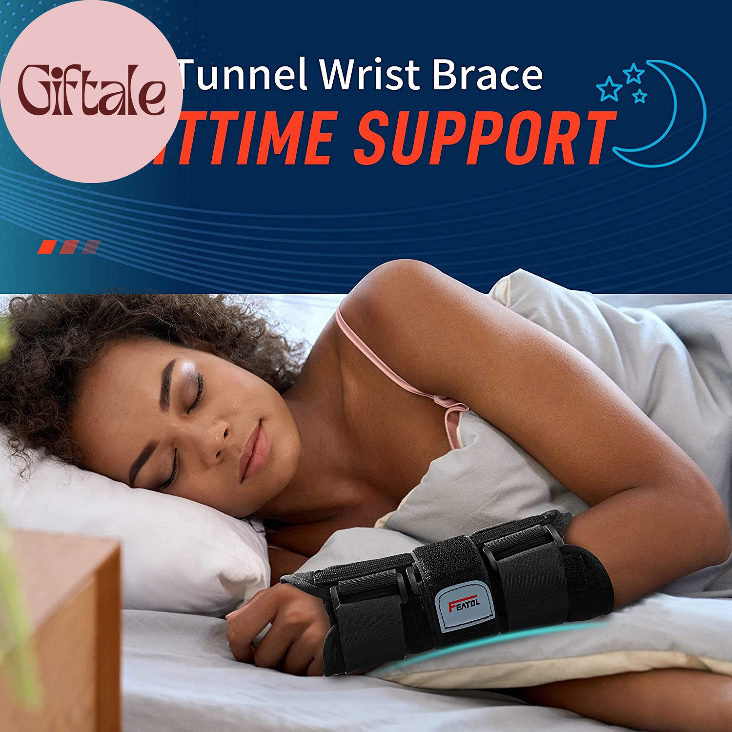 Wrist Brace Hand Brace, Carpal Tunnel Wrist Splint Night Support for Women Men,