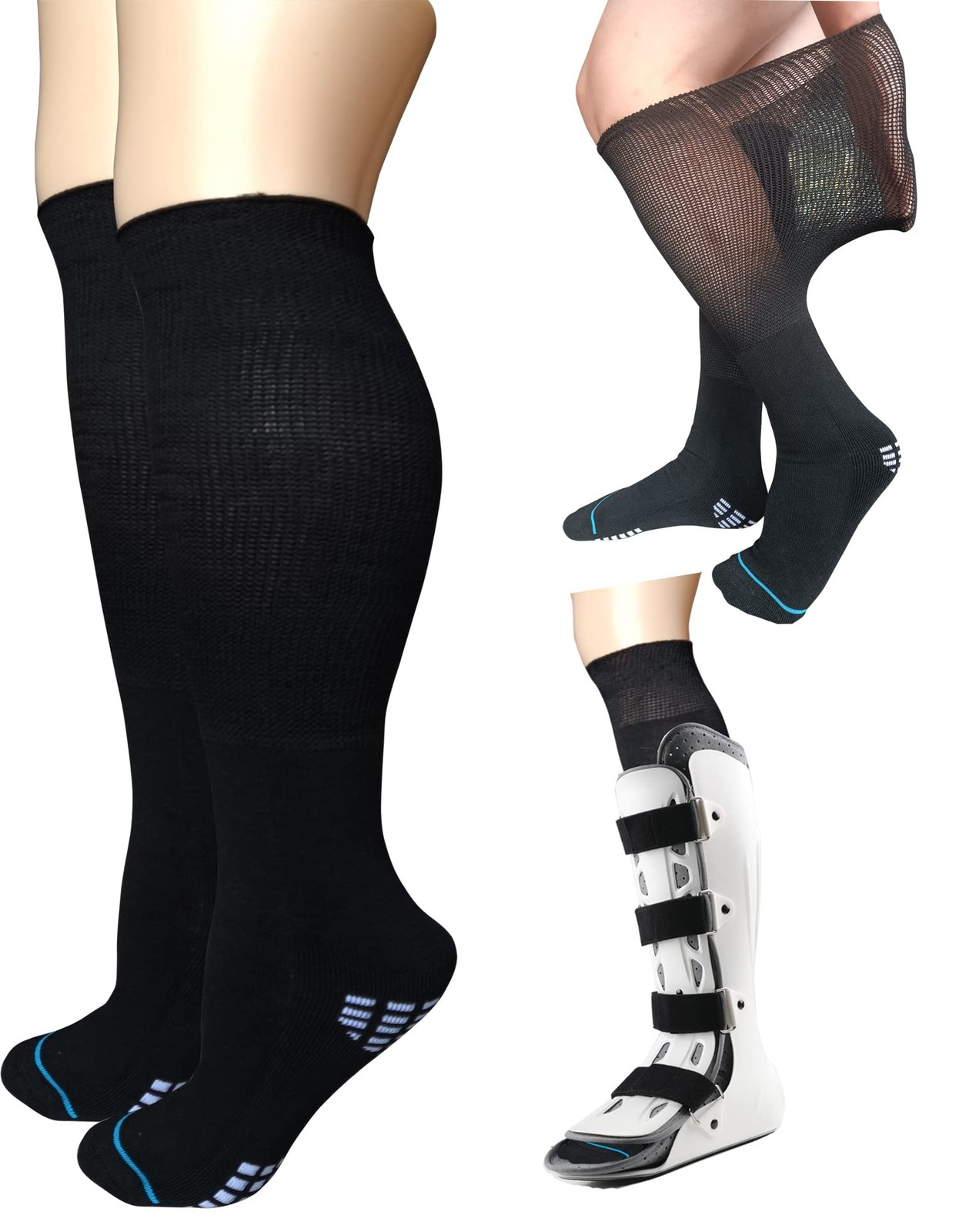 LORVVDE 2 Pairs Replacement Sock Liner for Orthopedic Cast Walking boot Air C…