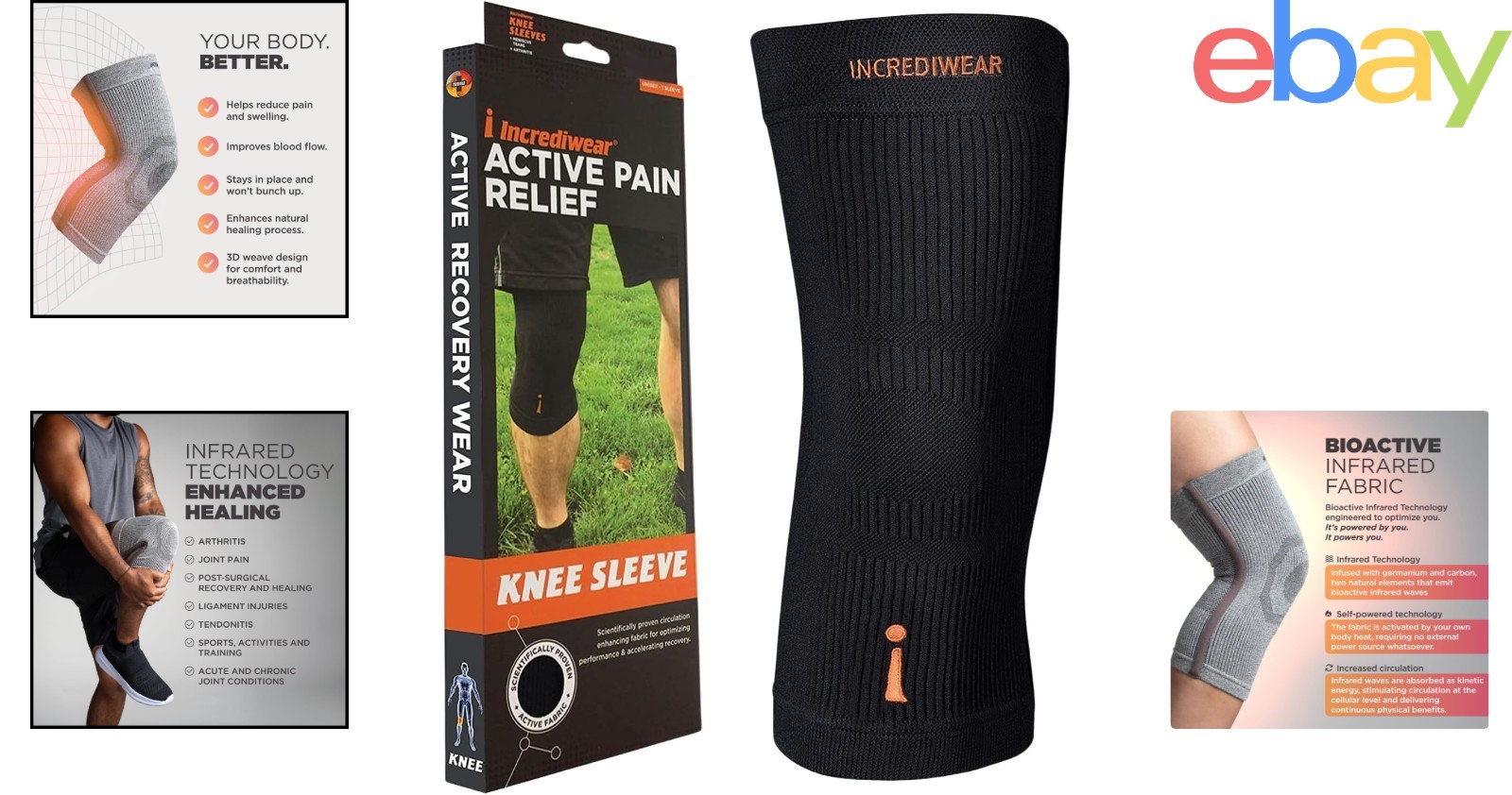Knee Sleeve for Pain Relief, Swelling Reduction & Enhanced Blood Circulation