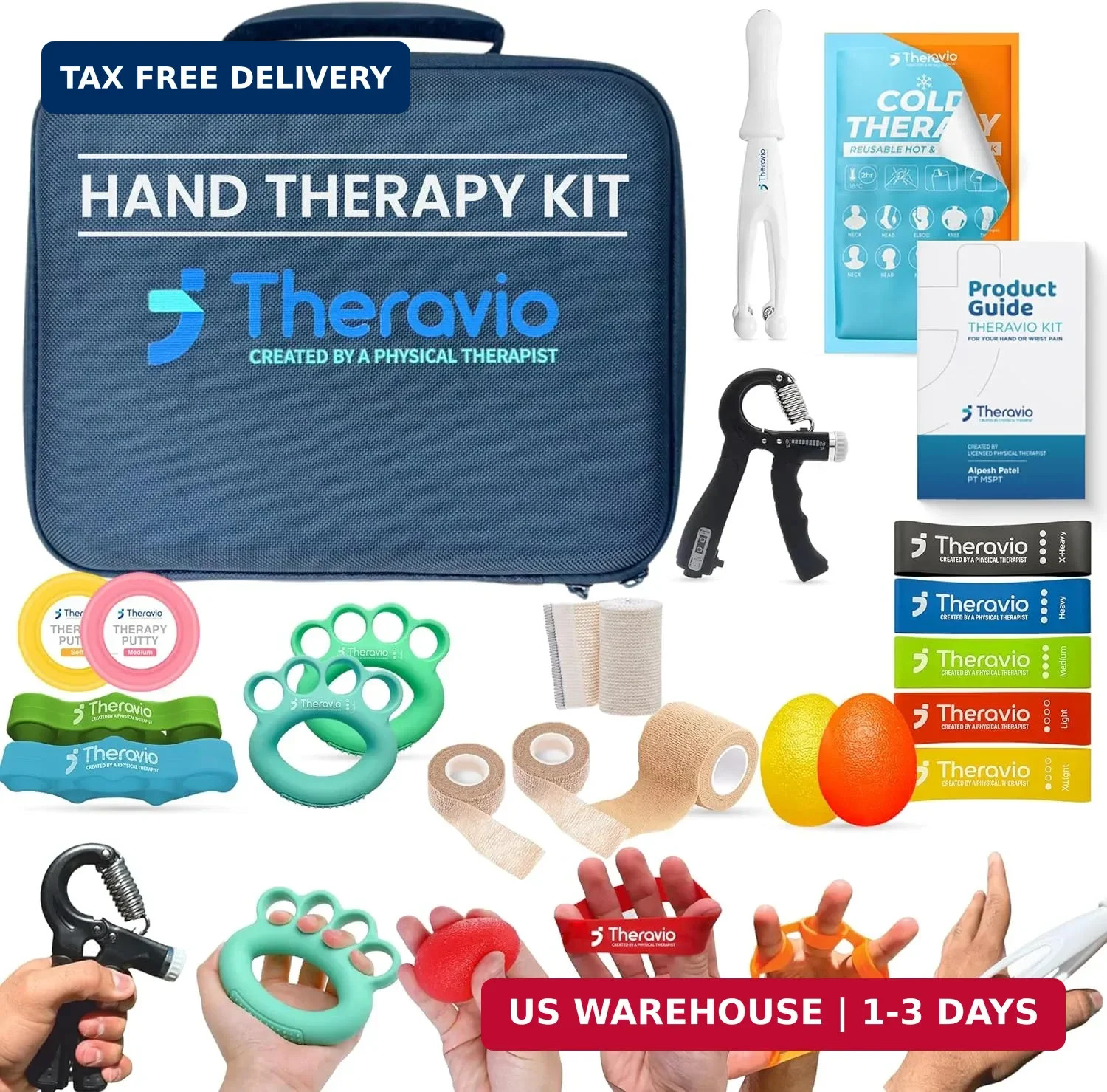 Hand Therapy Equipment for Rehabilitation and Recovery – Hand Therapy Kit with G