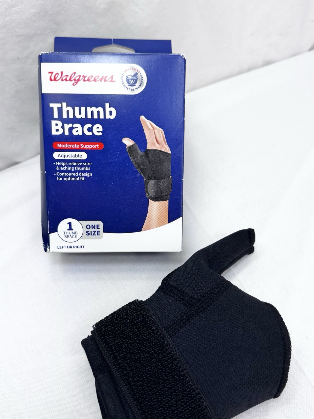 Thumb Brace Adjustable Moderate Support 1 Size Fits Most Left Or Right Walgreen