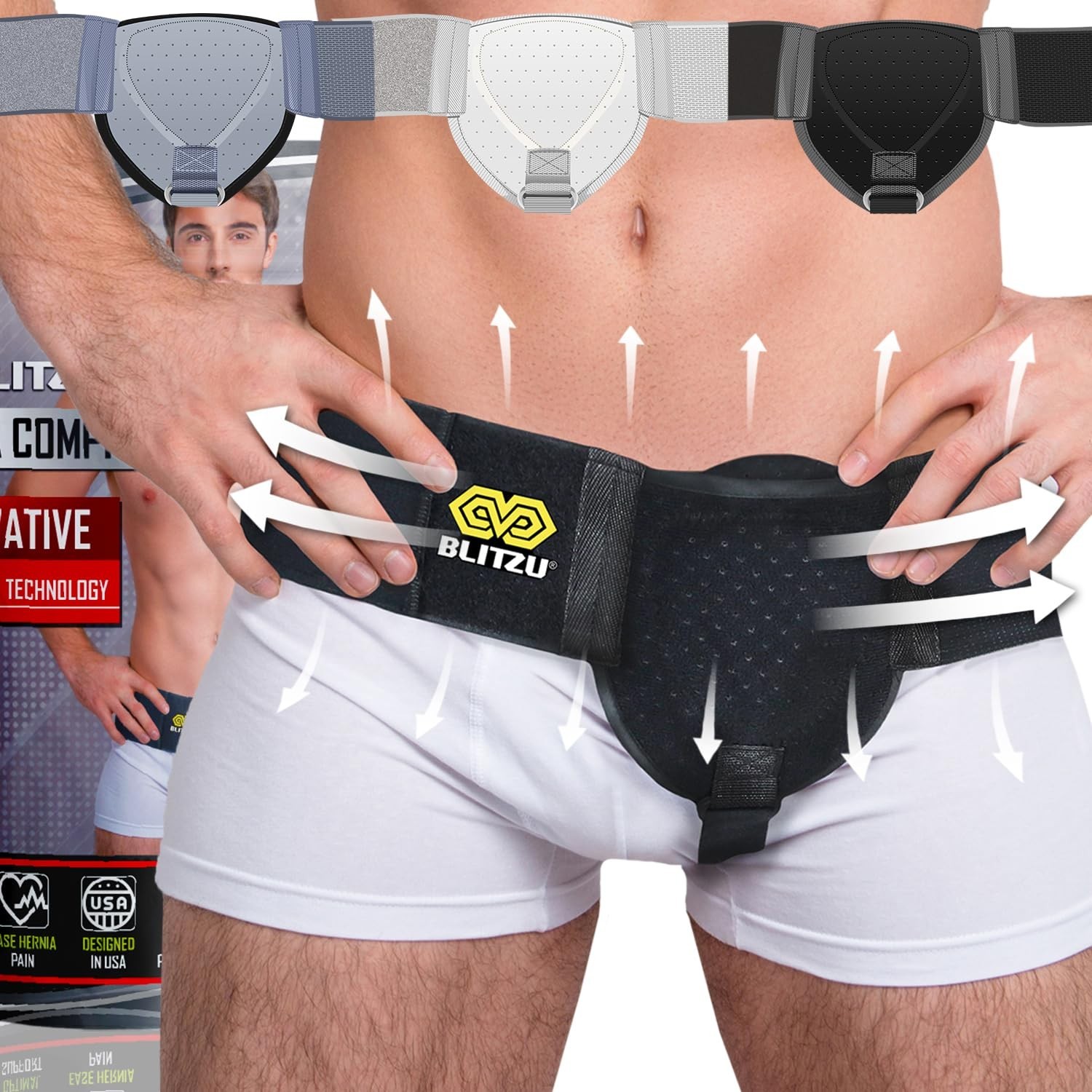 Inguinal Hernia Belt for Men, Femoral Brace for Women, Adjustable Truss Suppo…