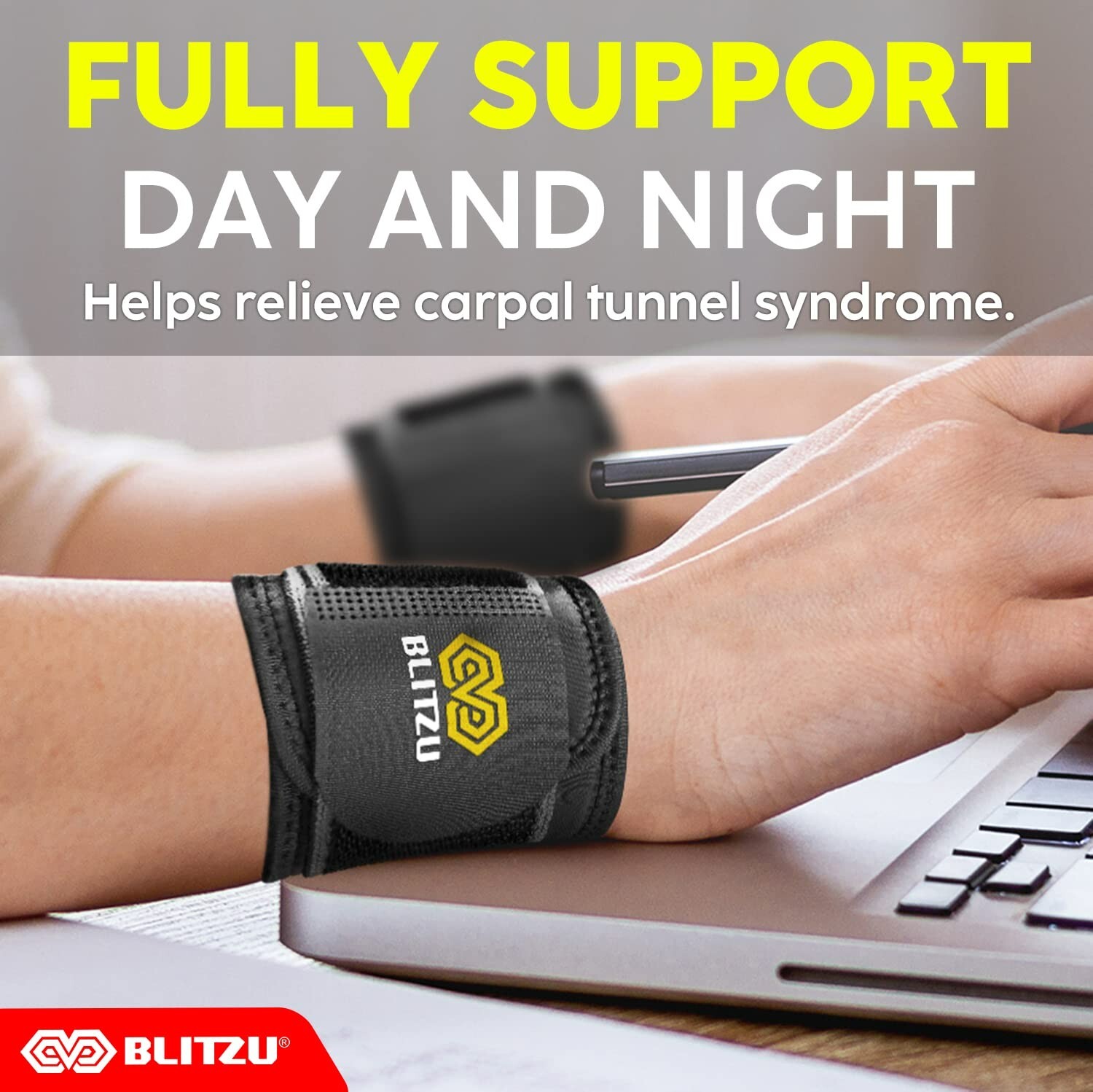 Comfortable Fit Wrist Brace – Multi-Purpose Compression Strap – Pain Relief