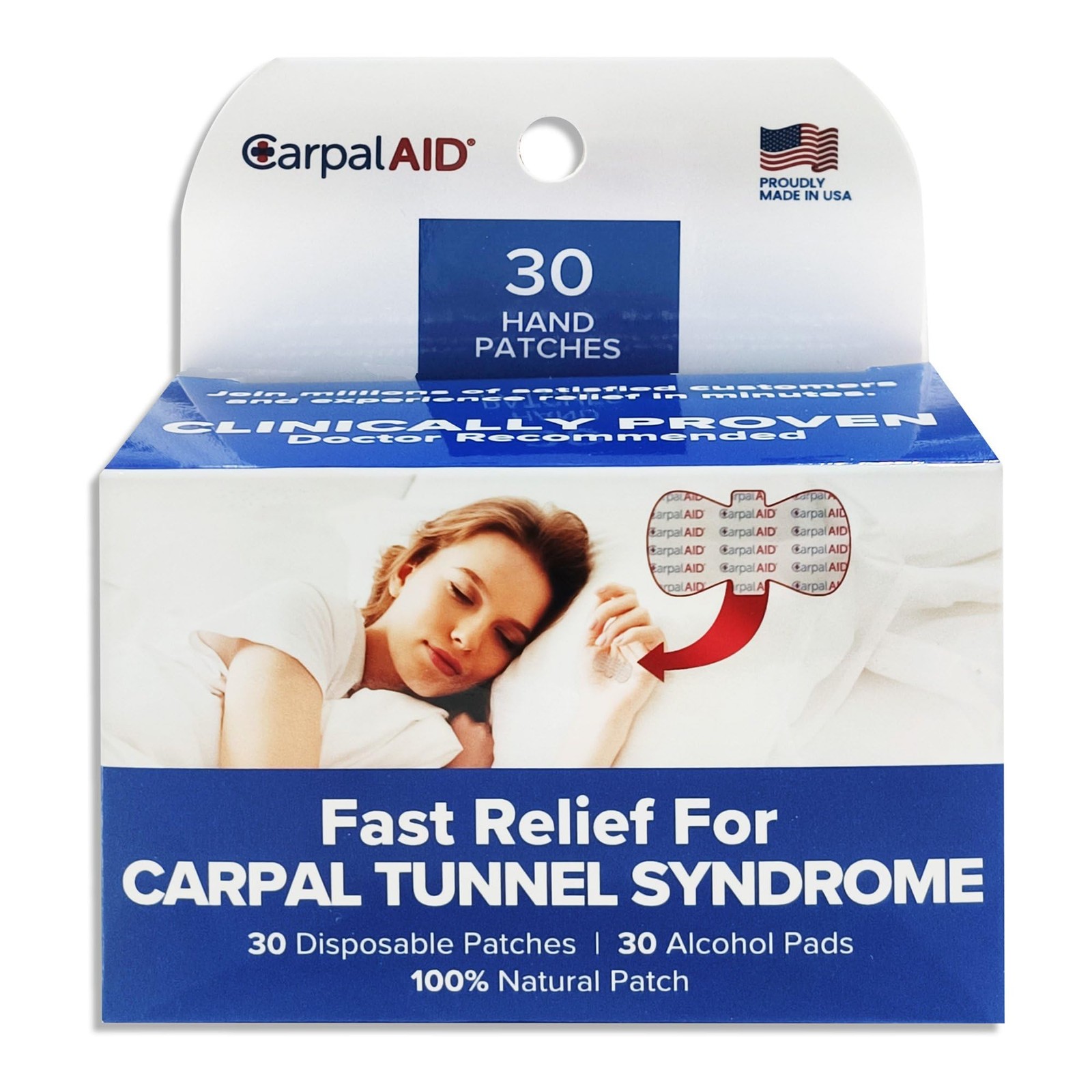 Carpal AID Clear Plastic Adhesive Hand-Based Carpal Tunnel Support for Either…