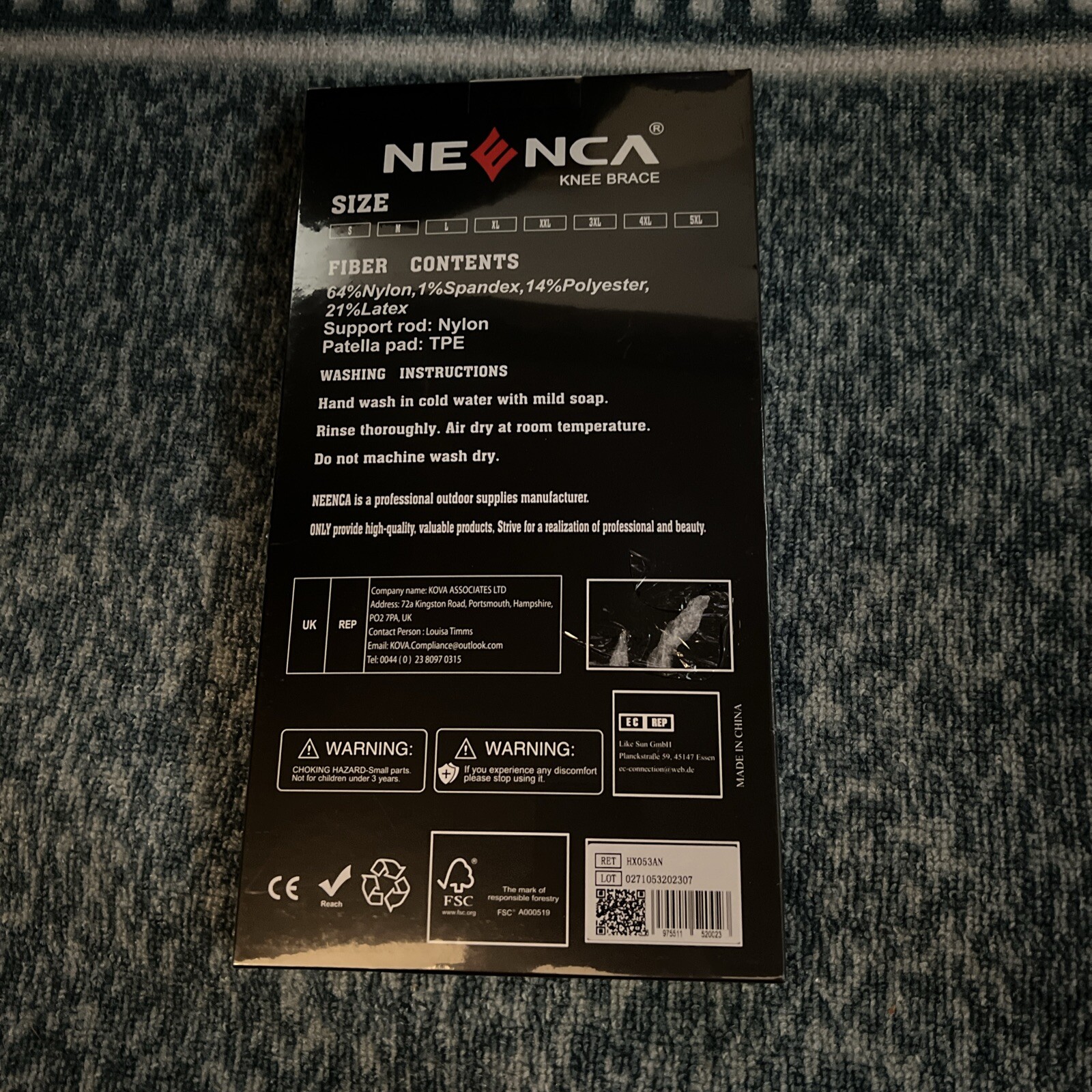 NEENCA Knee Brace Compression Sleeve Pain Support Sports Protection MEDIUM SIZE
