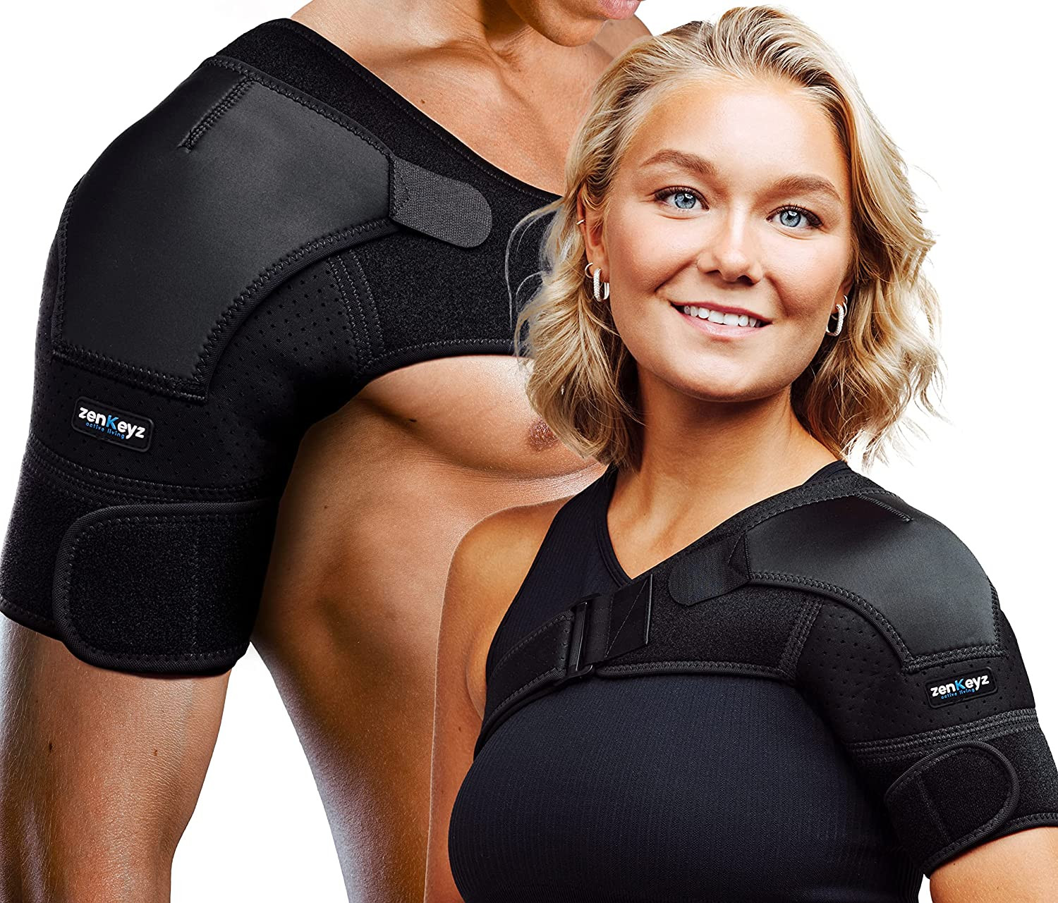 Soporte De Hombro De Recuperacion De Compresion De Cobre Para Hombres Y Mujeres