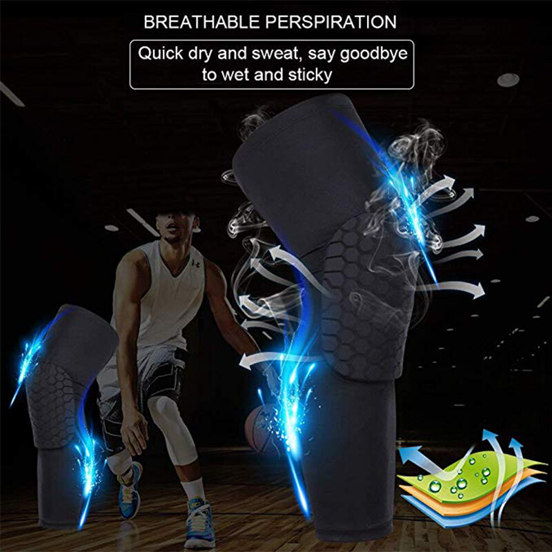 Compression Sleeve Support Leg Knee Brace Pad Socks Sports Basketball Men Women