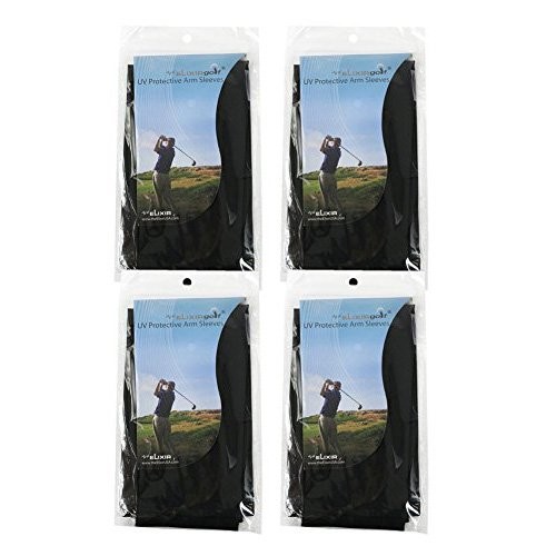 4 Pairs Black UV Protective Comression Arm Sleeves for Bike Hiking Golf Cycli…