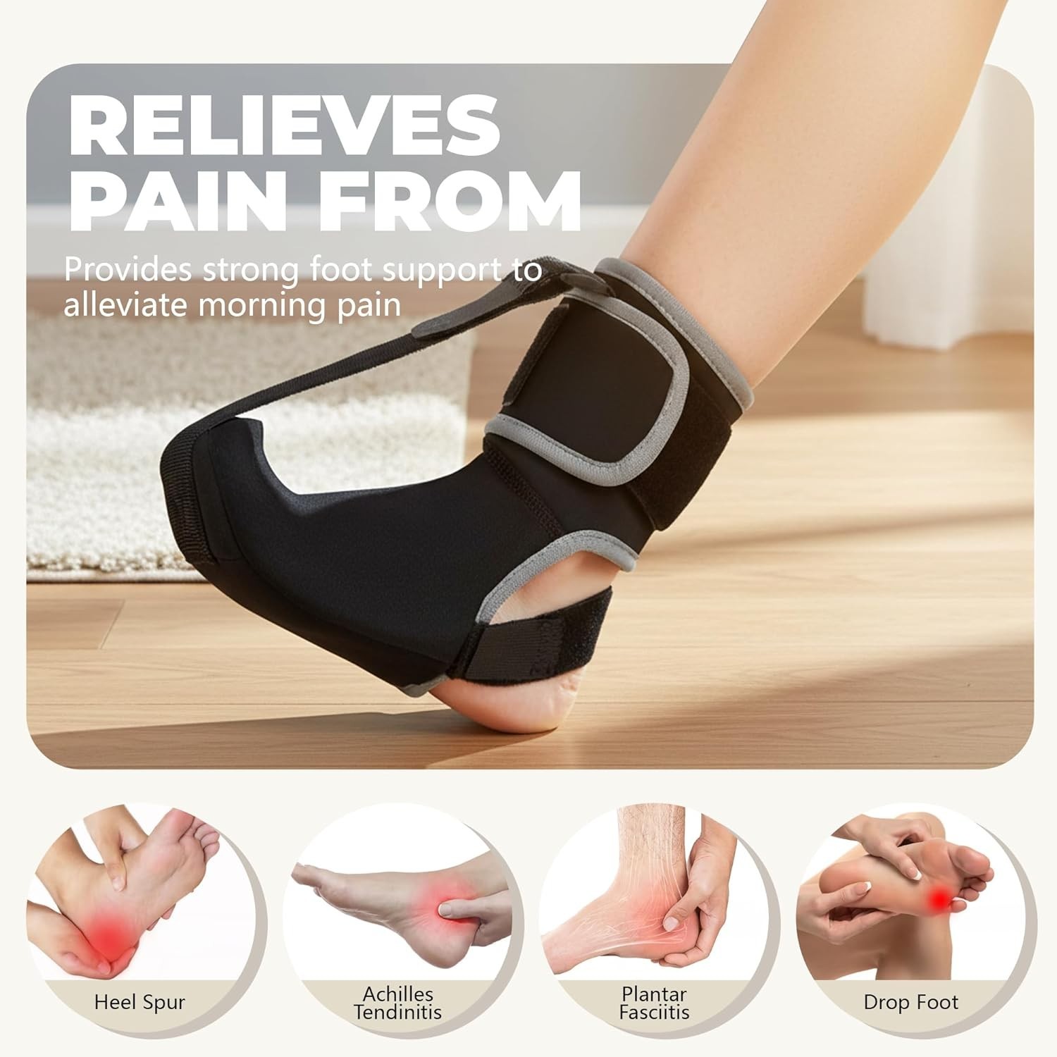 Plantar Fasciitis Night Splint Sock Adjustable Foot Pain Relief Brace Unisex