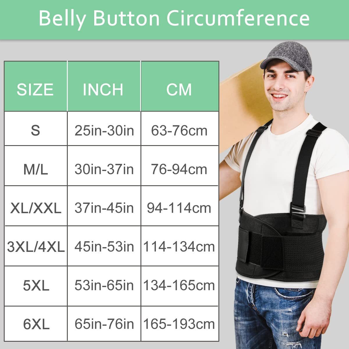 Work Back Brace – Support Belt for Lower Pain Relief, Heavy Medium