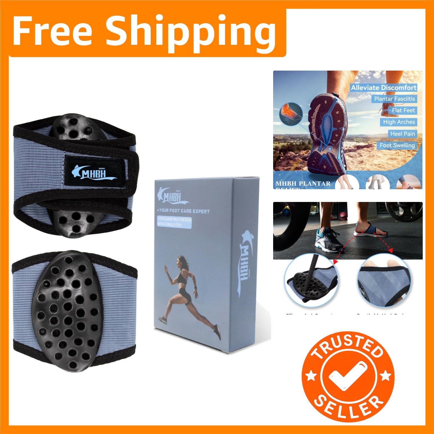 Adjustable Arch Support Braces for Plantar Fasciitis Relief – Universal Fit