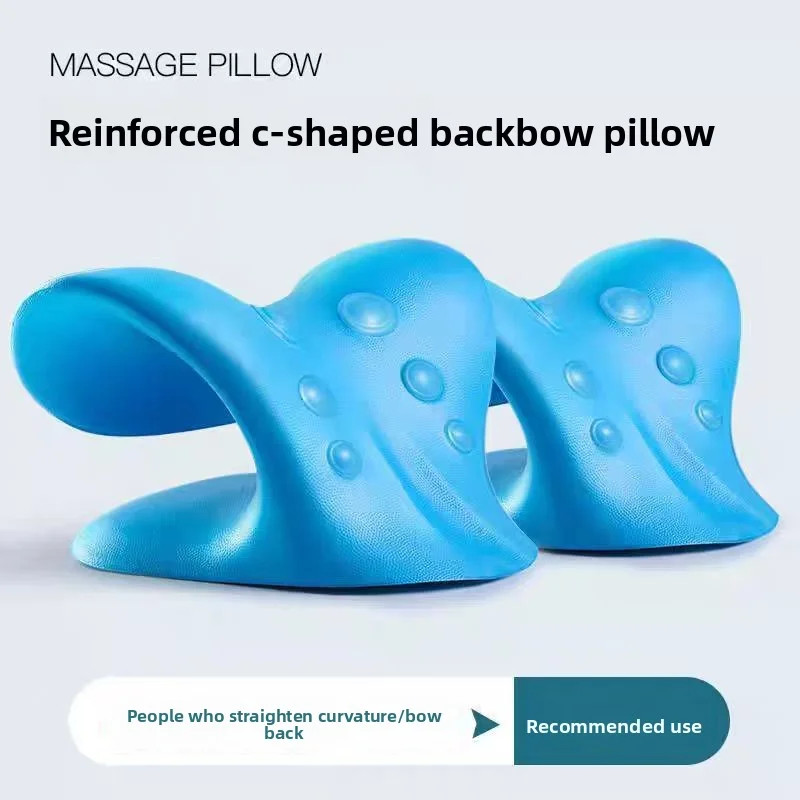 CShaped Pillow Cervical Massage Pillow Neck Correction Traction Support Massage