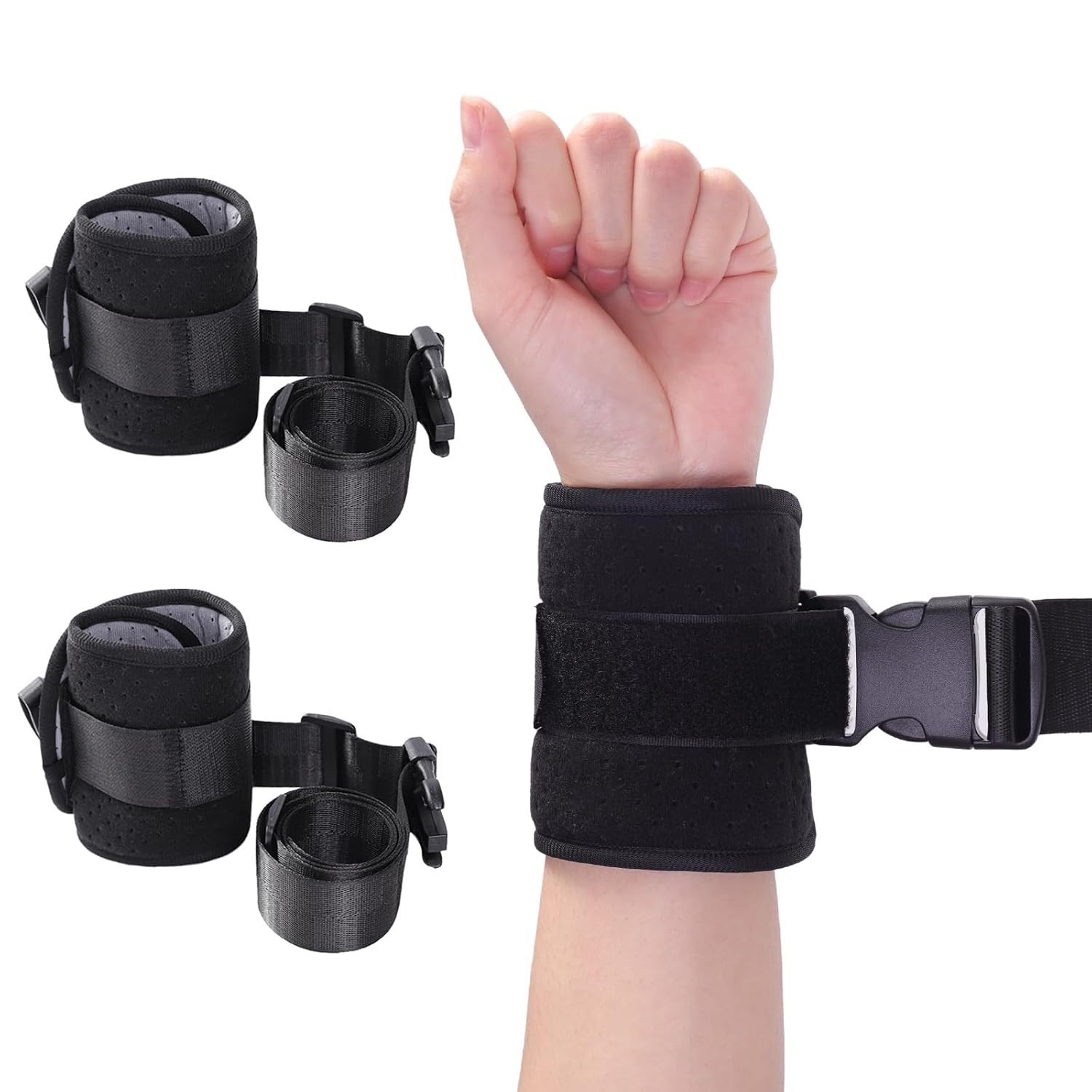 Wrist Restraints for Seniors Dementia Quick Release 2Pcs Adjustable