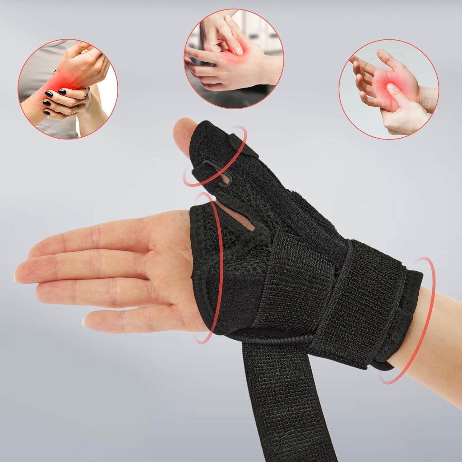 Adjustable Wrist Brace Left & Right Hand Support for Carpal Tunnel Pain