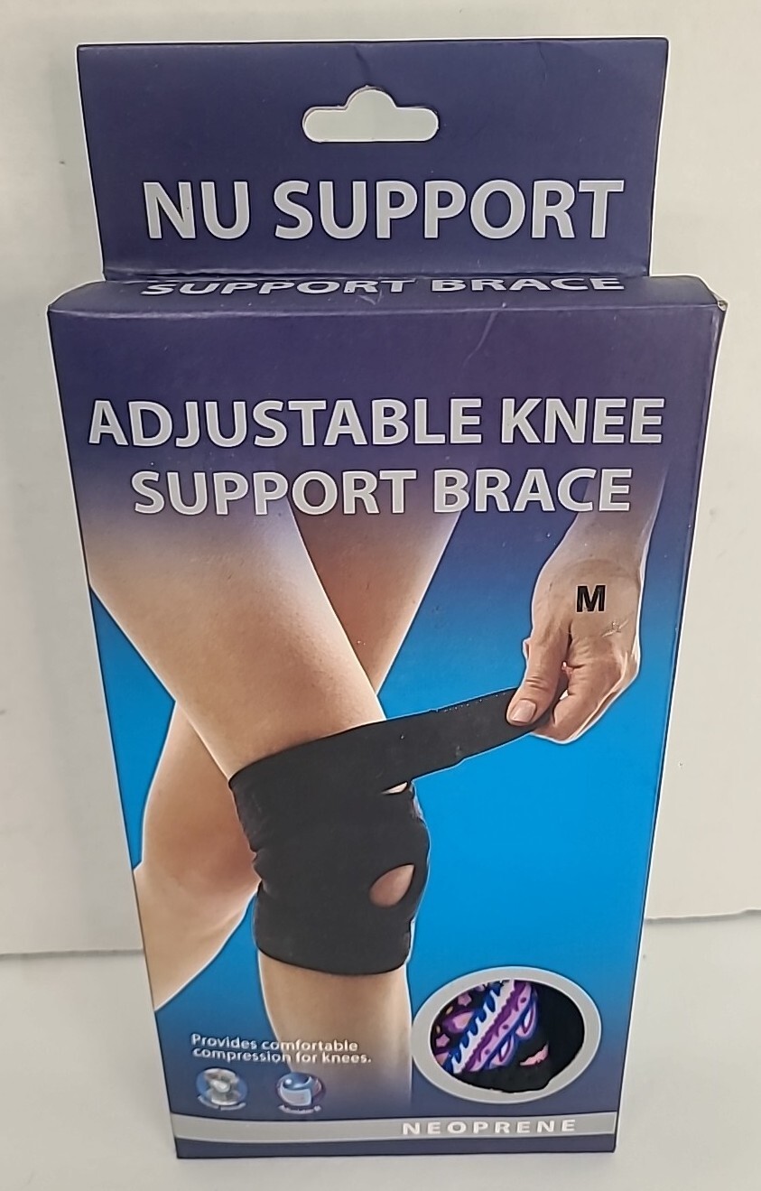 SportAid Open Patella Slip-On Knee Sleeve Adjustable Knee Support Brace Medium