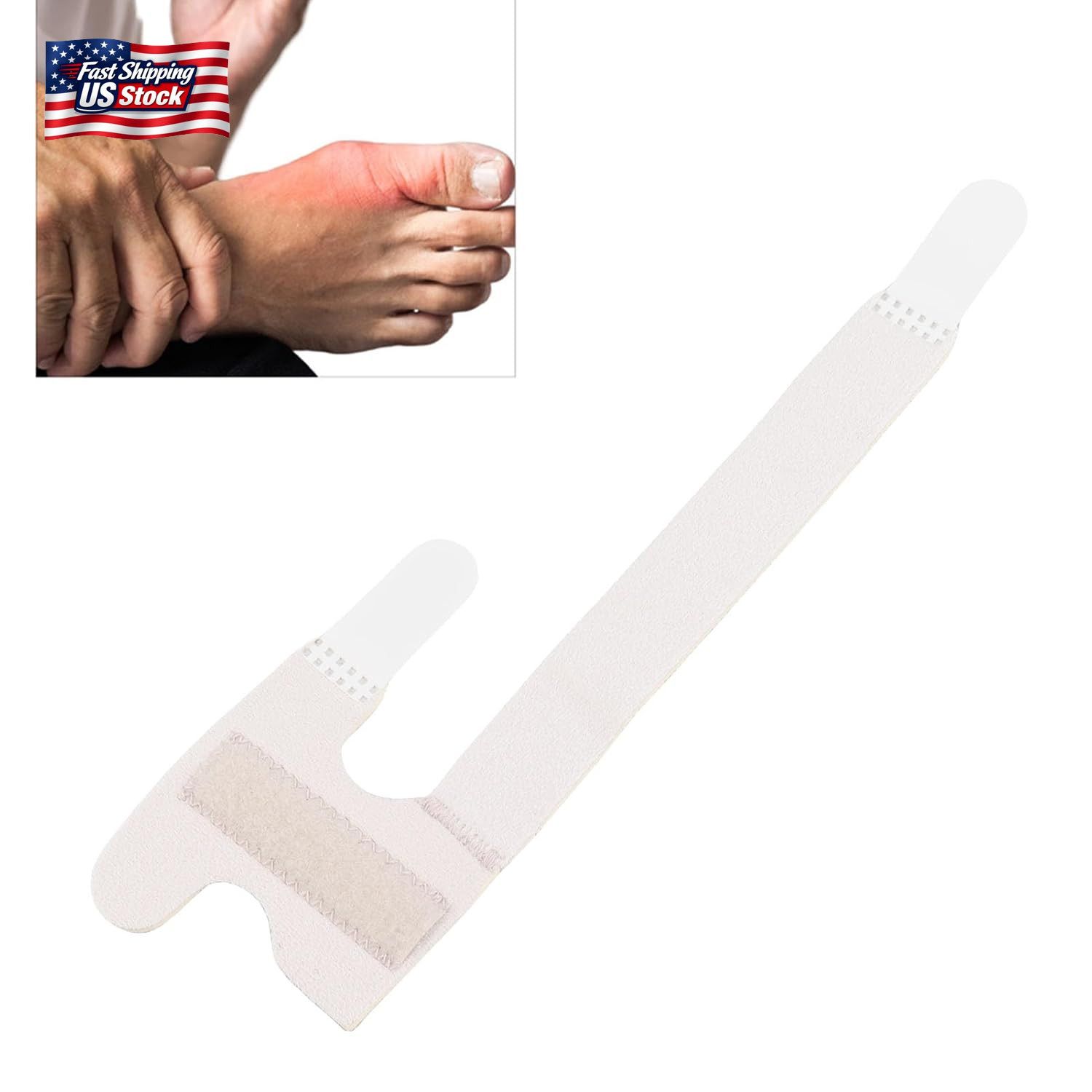 Joyzan Toe Brace Splint, Adjustable Orthopedic Big Toe Straightener Support | Fr