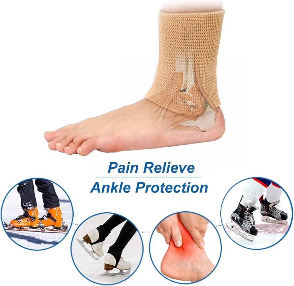 1-4 PCS Ankle Sleeve Padded Skate Socks Ankle Gel Pads Ankle Protector for Sport