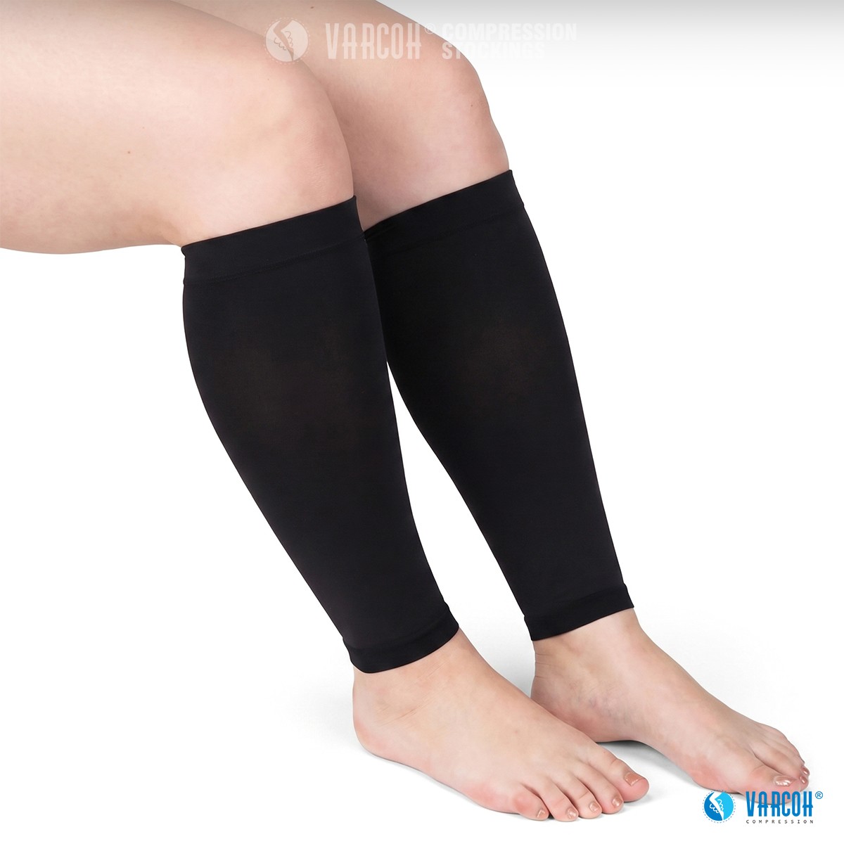 30-40 mmHg Compression Socks Footless Calf Sleeves Sport Recovery Varicose Veins
