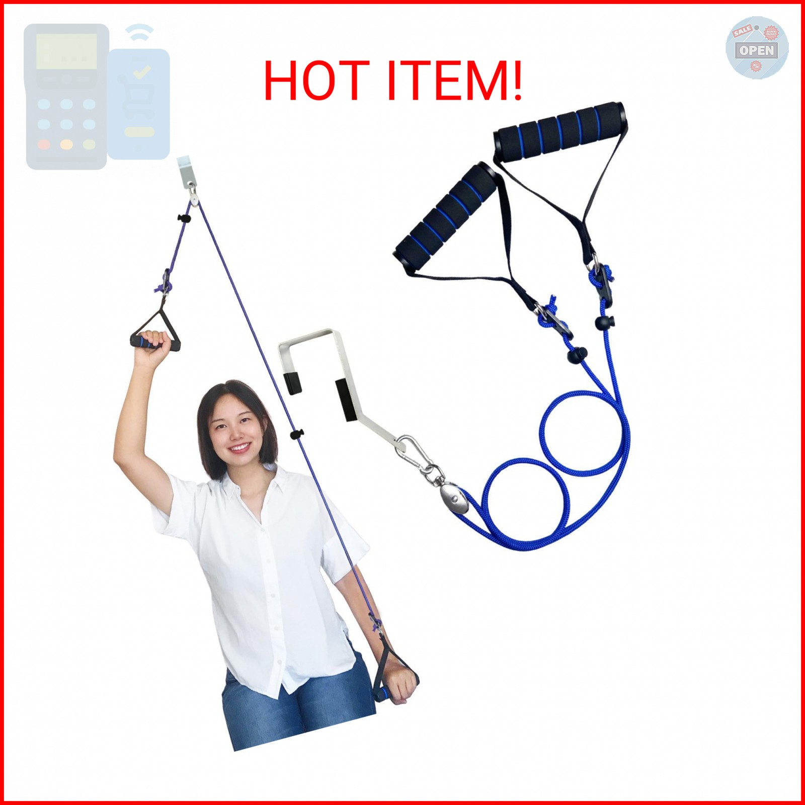 Shoulder Pulley for Physical Therapy, Pulleys for Shoulder Rehab Over Door, Shou