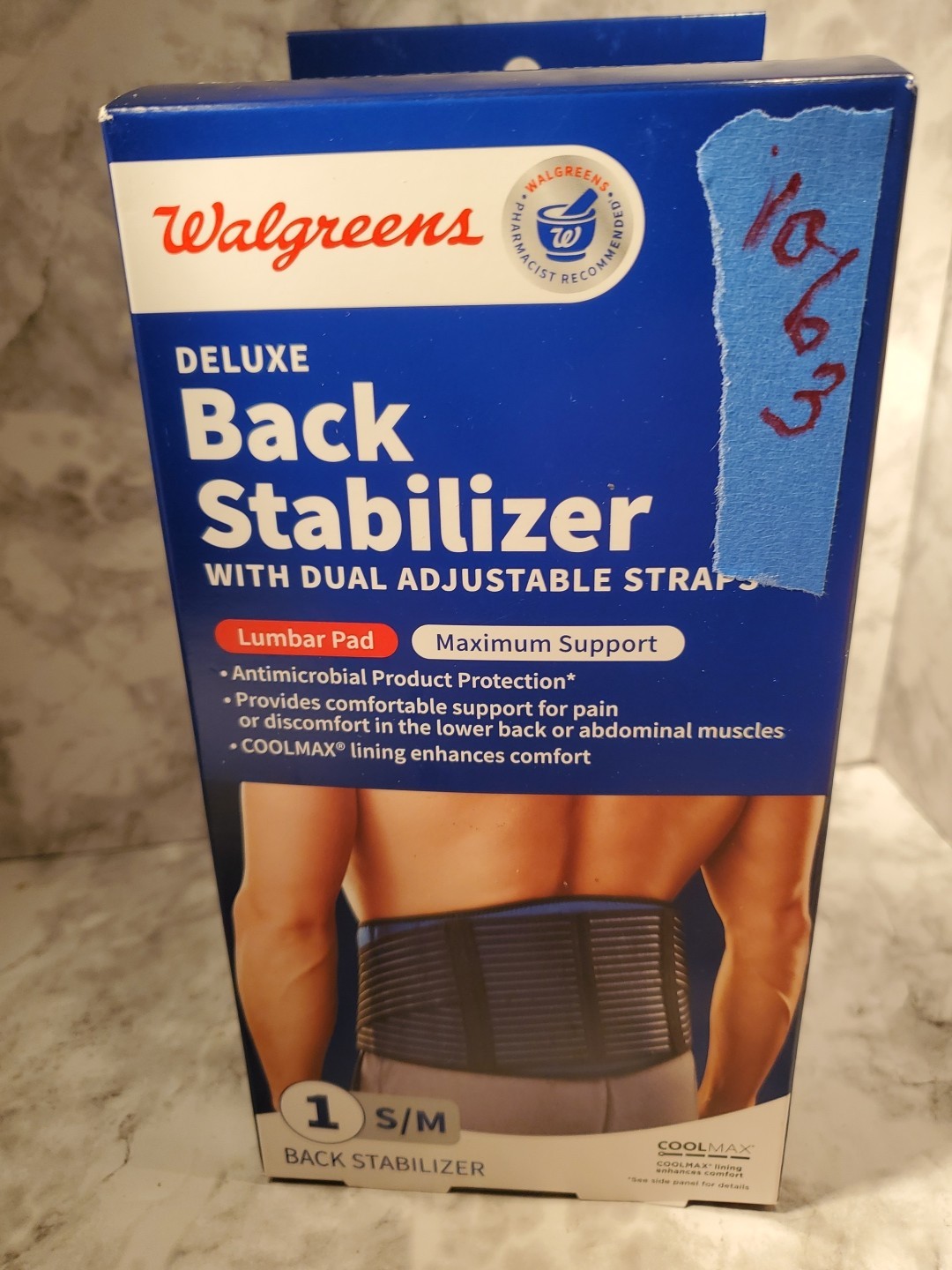 Walgreens ~ Deluxe Back Stabilizer ~ Size: S/M ~ New •
