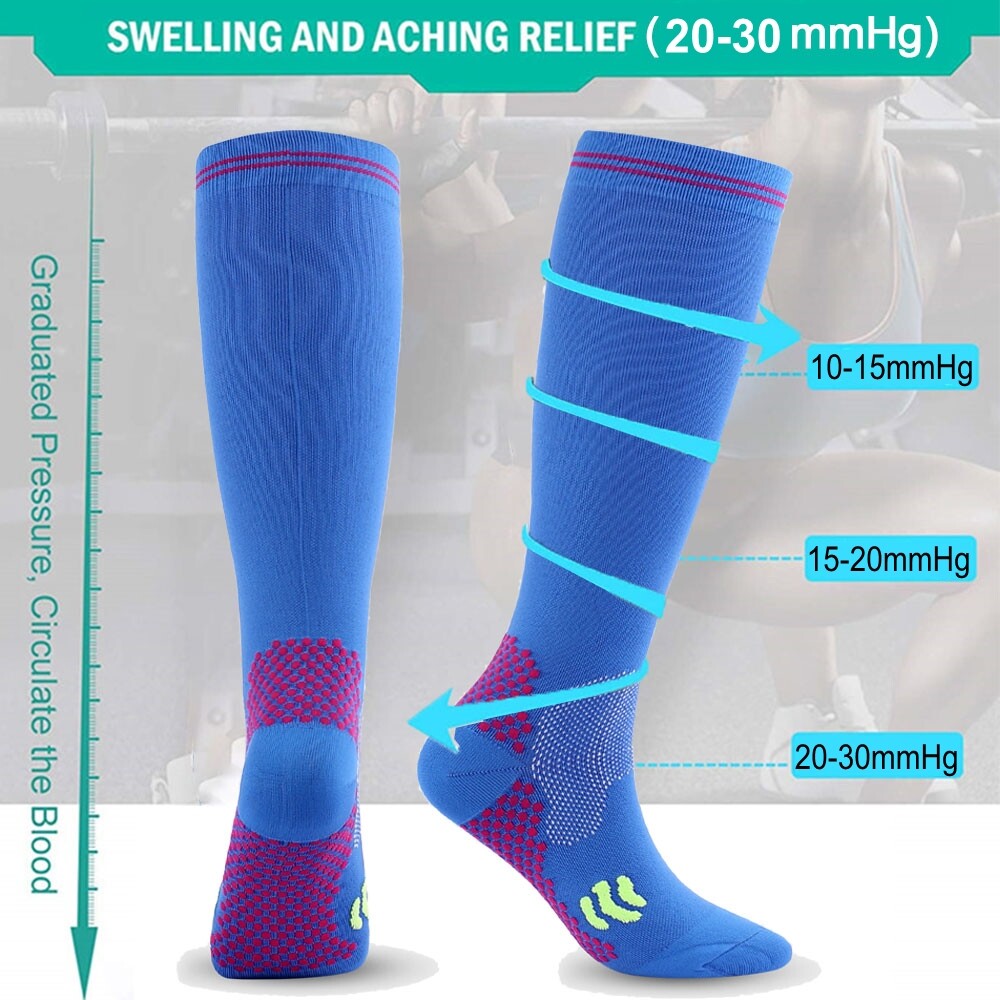 Neuropathy Socks for Women and Men, 3Pairs Soothe Relief Compression Socks S-2XL