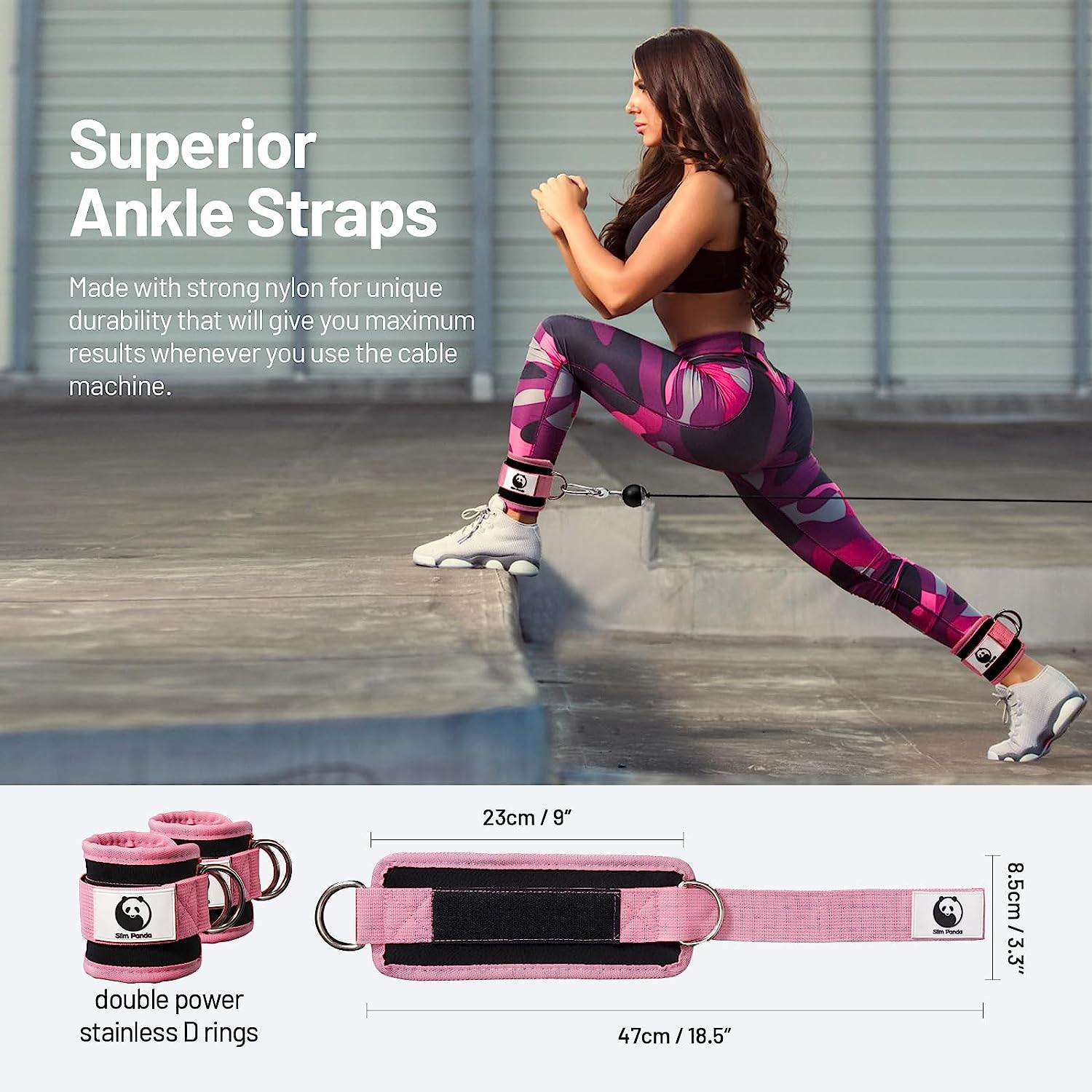 Ankle Strap for Cable Machine,Ankle Cuff for Kickbacks, Booty Hip Abductors,Glut