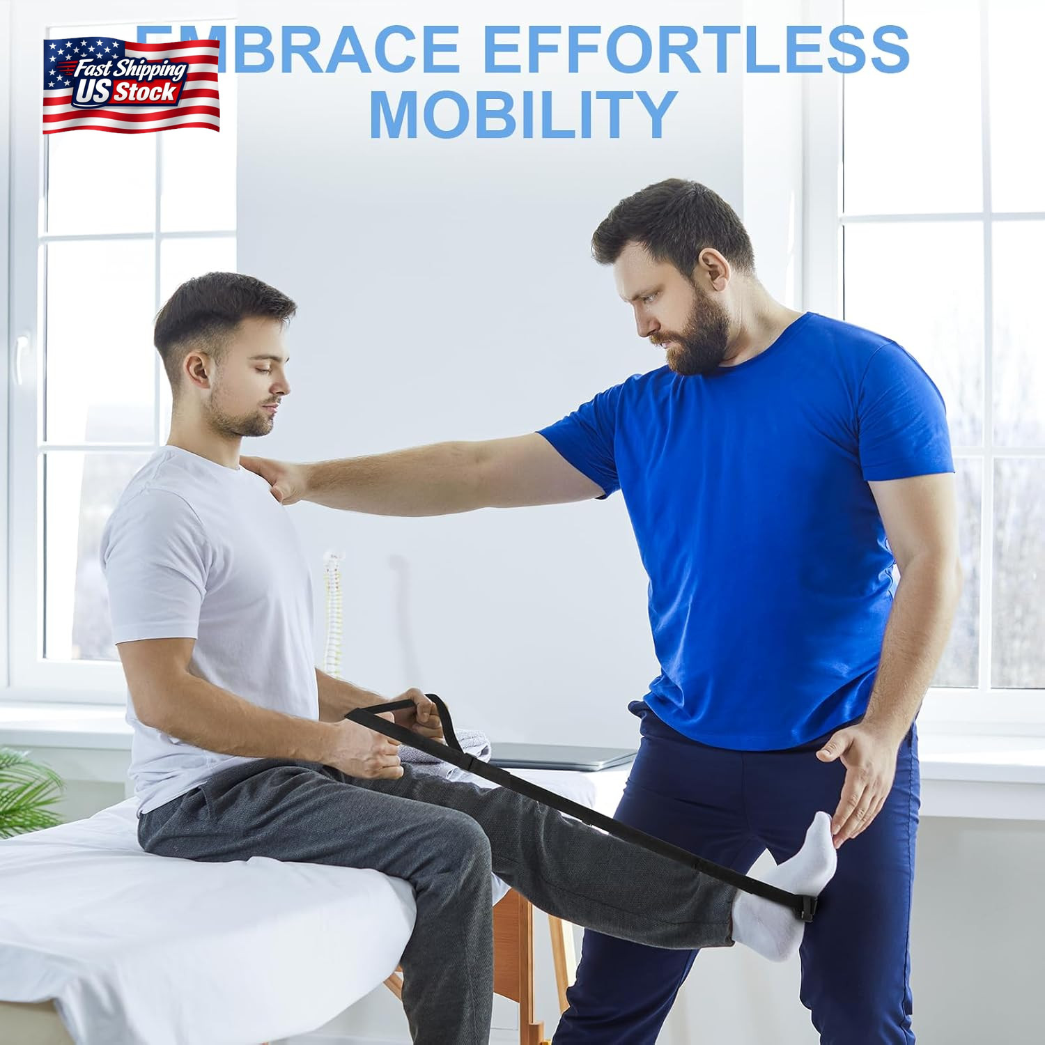 Rigid Leg Lifter for after Knee Surgery, Extra Long Leg Lifters for Elderly, Adj