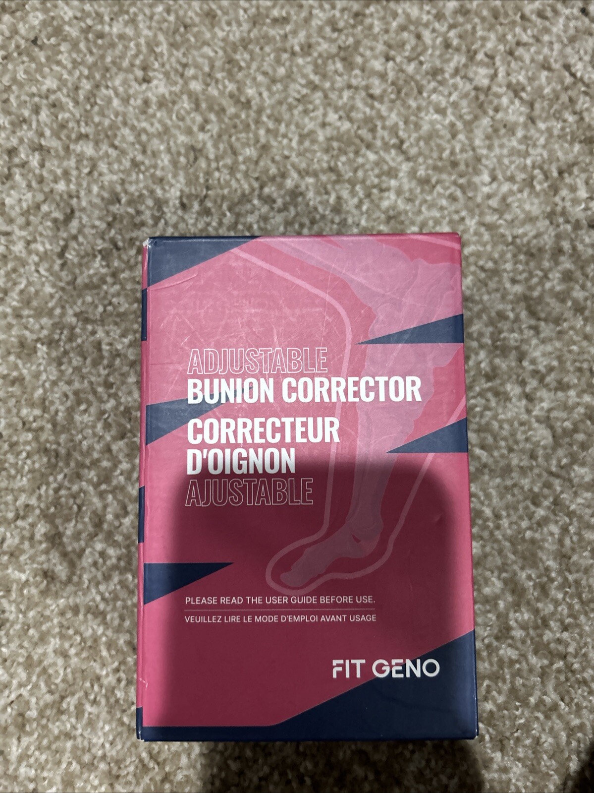 Fit Geno ADJUSTABLE BUNION Corrector Big Toe Straight Orthopedic Splint