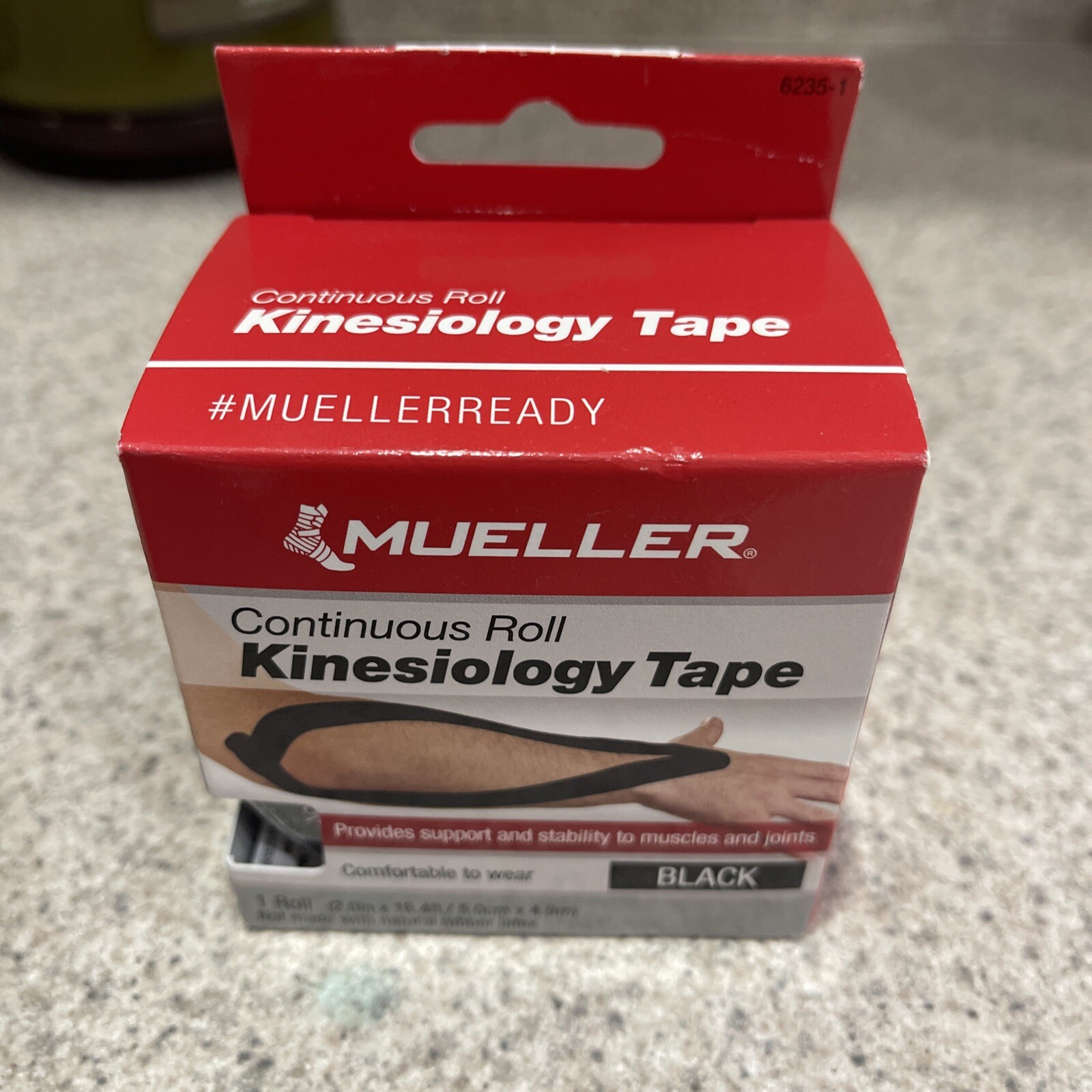 Mueller Sports Medicine Kinesiology Tape 2.0 in x 16.4 ft Black NEW!