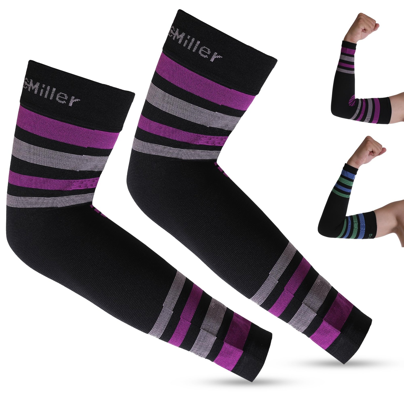 Compression Arm Sleeves 15-20 mmHg for Men and , Lymphedema, Swelling and Cir…