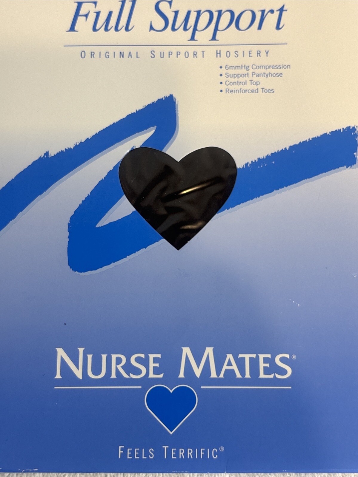 Women’s Nurse💙Mates Original Compression Hosiery 6mmHg 1 Pair Jet Black Size B