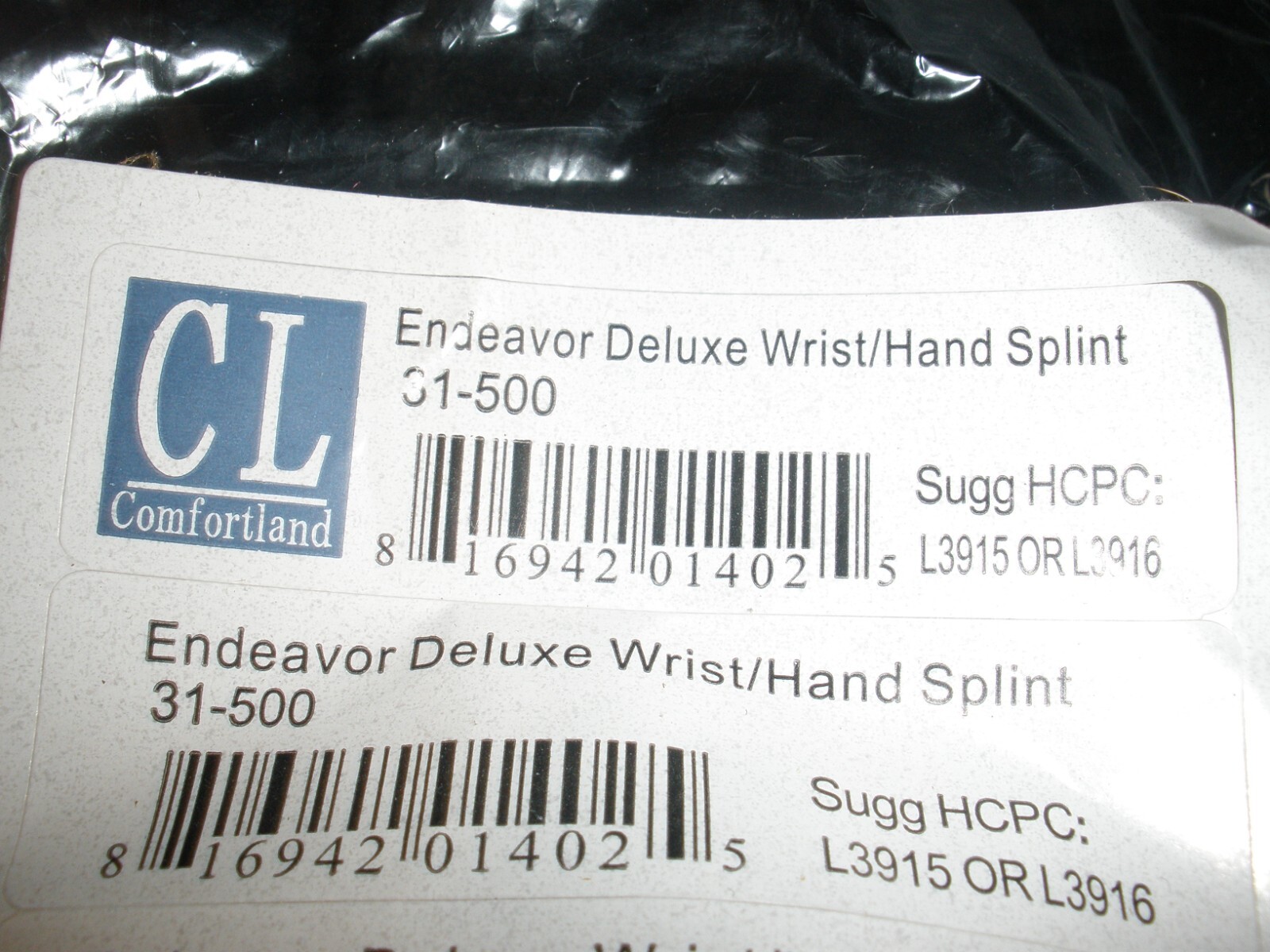 NEW Endeavor Deluxe Wrist/Hand Splint 31-500 (SU151)