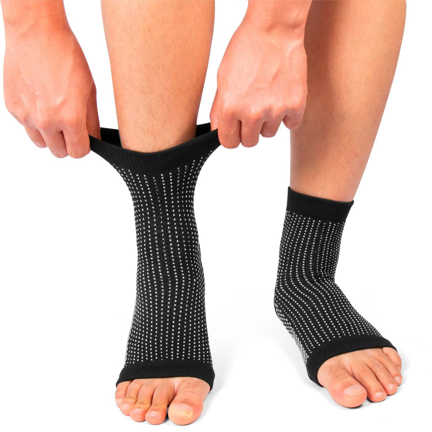 Nylon Ankle Support Brace Compression Sleeve Socks Elastic Foot Pain Relief USA