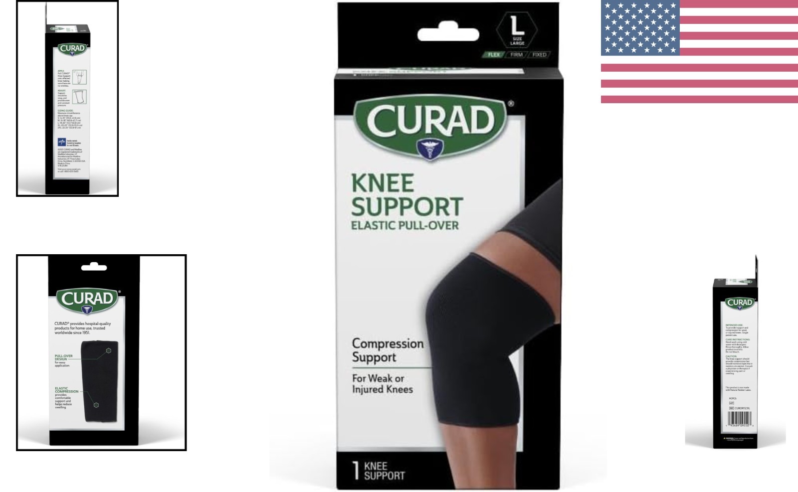 Pull-Over CURAD Knee Brace for Running and Workout – Large, Comfort & Support