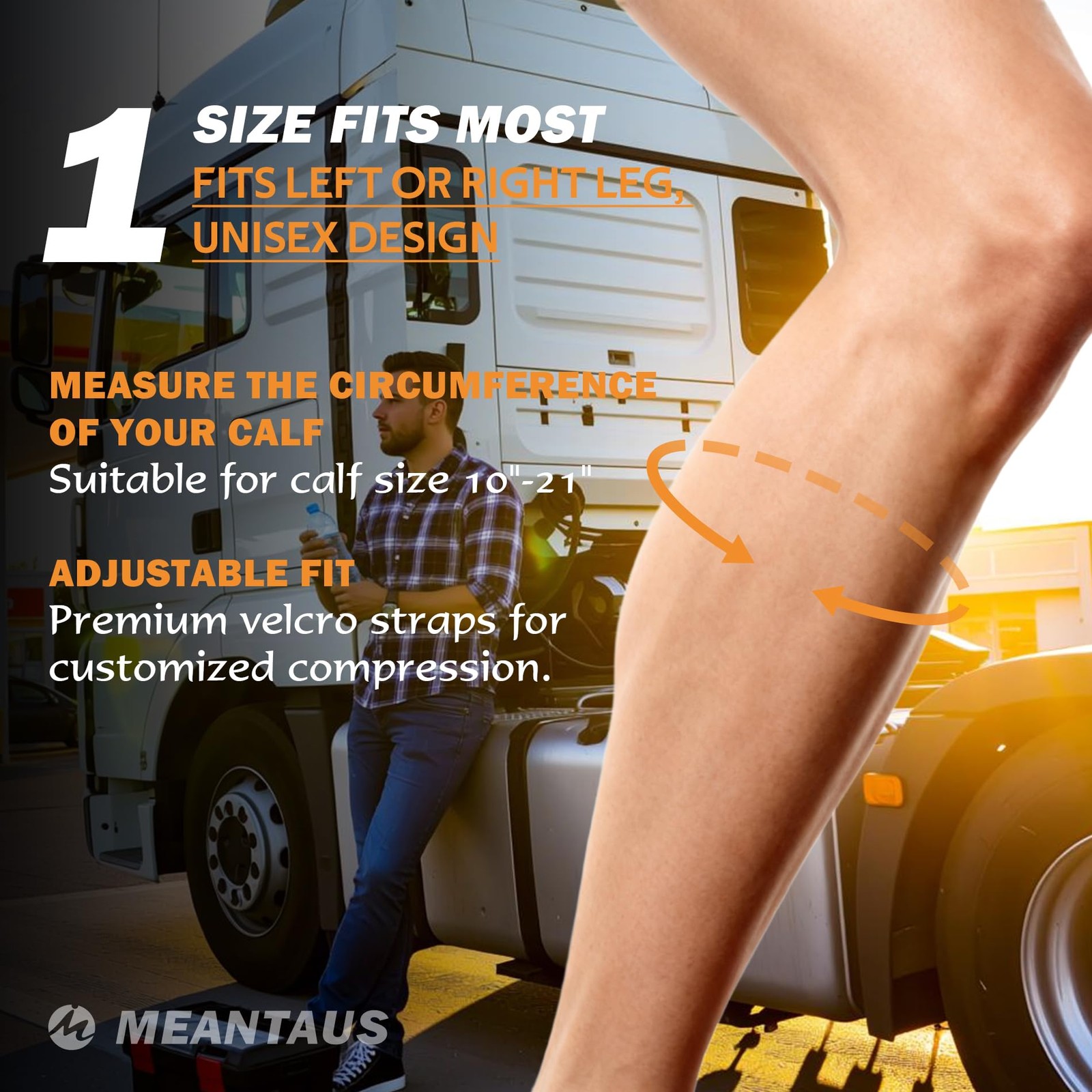 Sciatica Pain Relief Devices Brace, Upgraded Adjustable Calf Support with Dua…