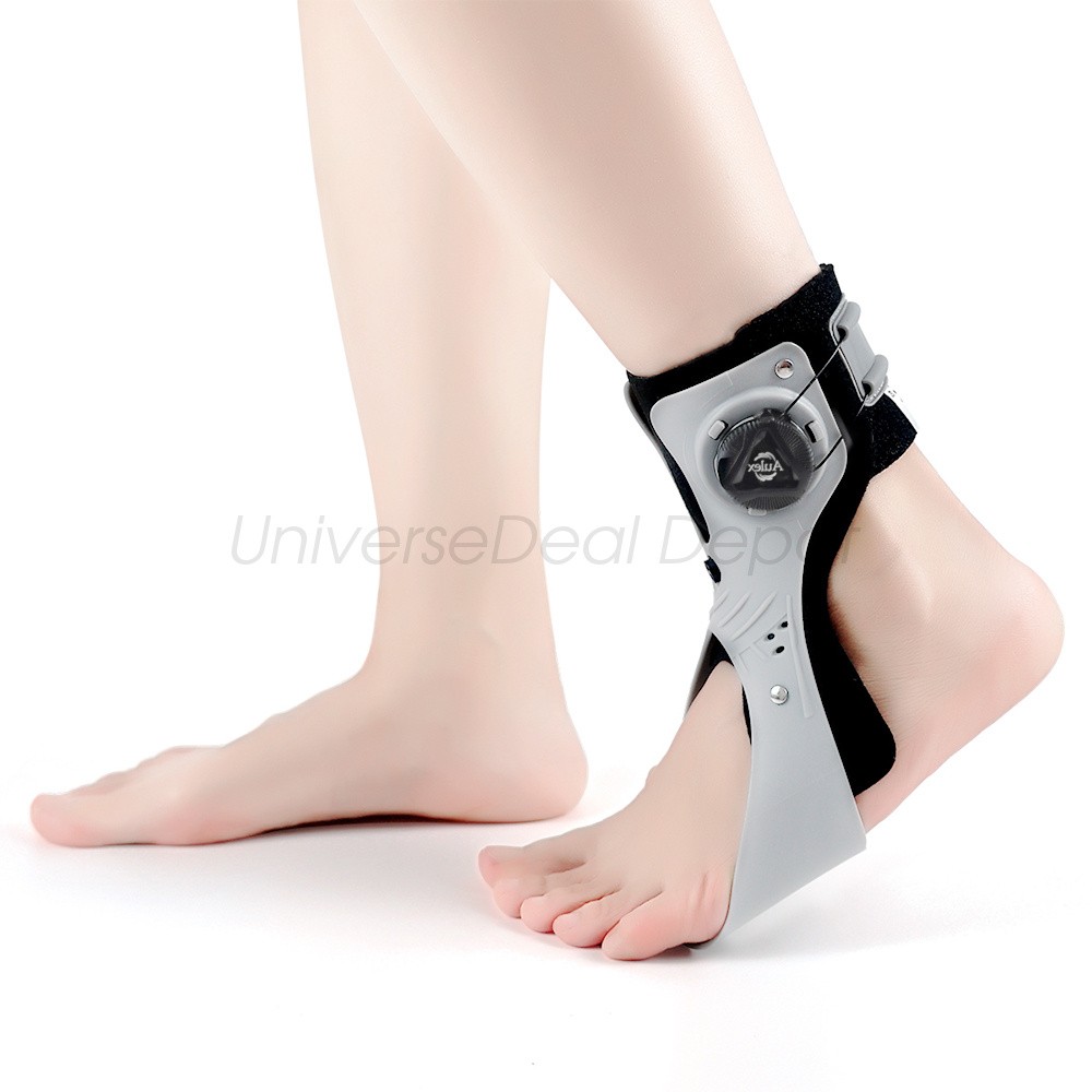 Adjustable AFO Foot Drop Brace with Dial Knob & Air Cushion Ankle Support