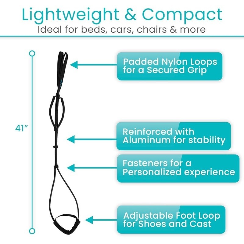 Versatile Stretch Lifter Strap Mobility Recovery Physical Therapy Leg Support US