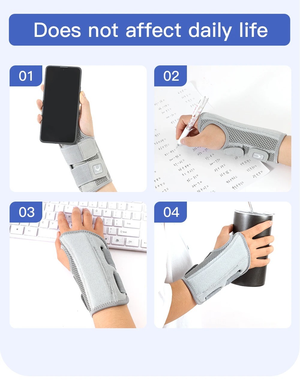 1Pc Wrist Carpal Brace Tunnel Support Arthritis Hand Splint Sprain Right Left