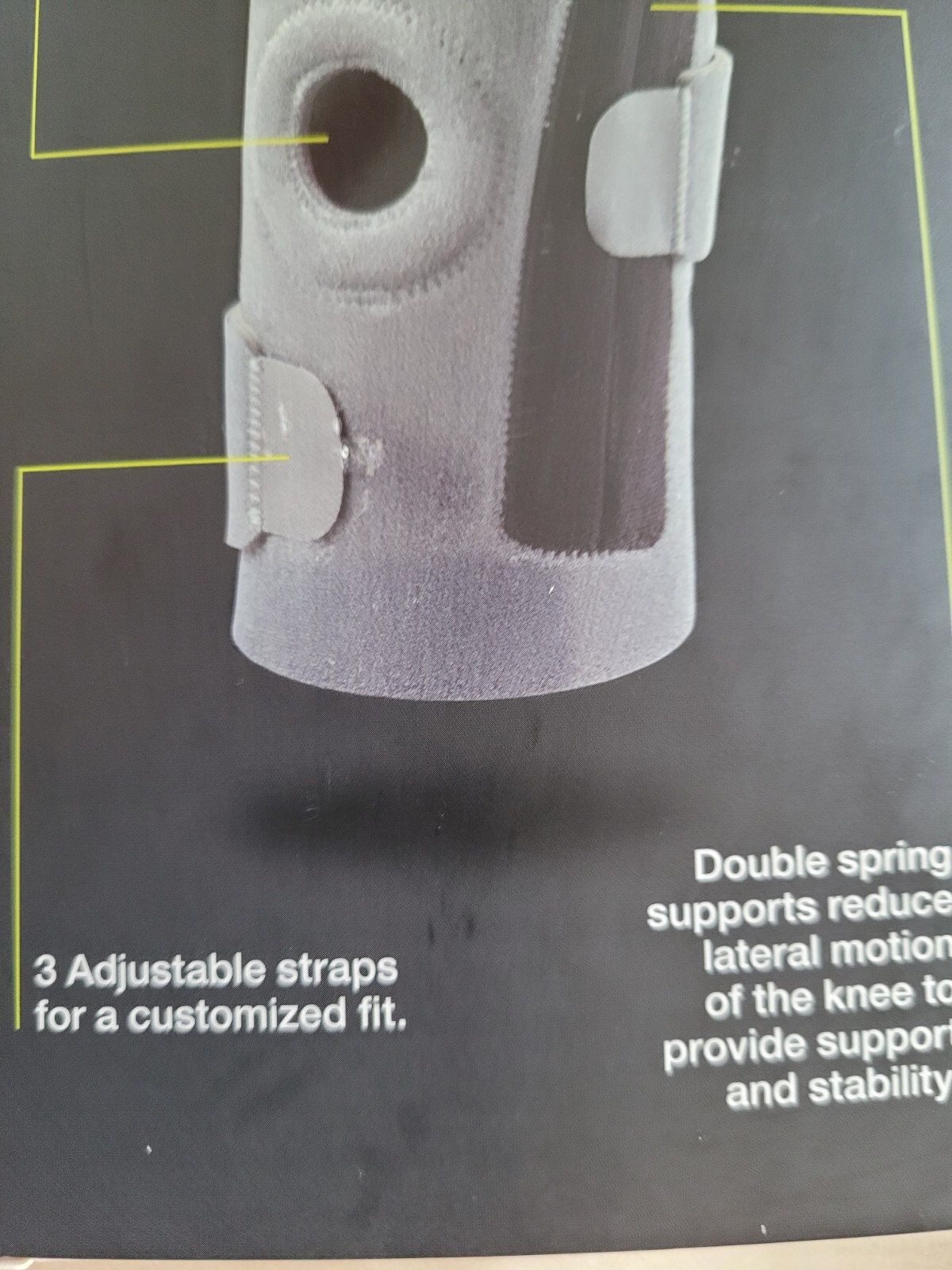 CVS Health Moderate Support 3 Adjustable Straps Knee Stabilizer One Size Grey
