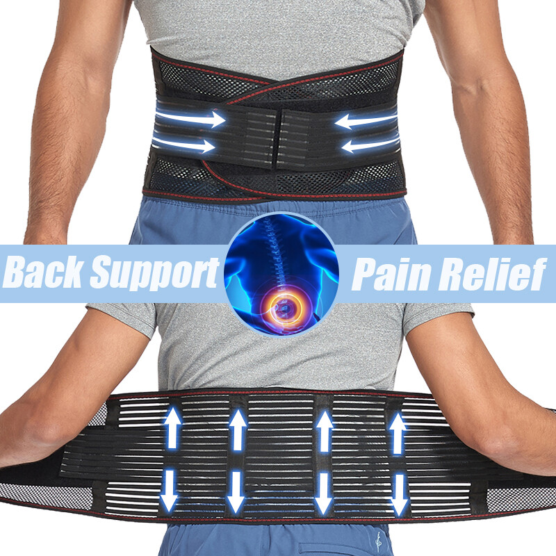 Lumbar Lower Back Support Belt Brace Neoprene Double Pull Posture Pain Relief US