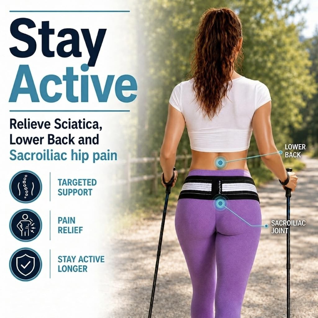Sacroiliac SI Joint Hip Belt for Women and Men Lower Back Support Brace Warp USA